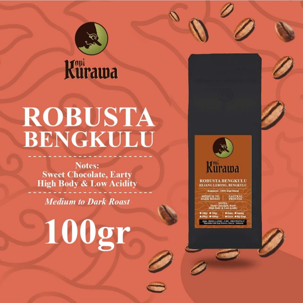 

Kopi Robusta Bengkulu 100gr Sumatera Coffee Bean Espresso Bubuk Biji 100 gr Blend Coffee Shop Cafe Kopi Susu