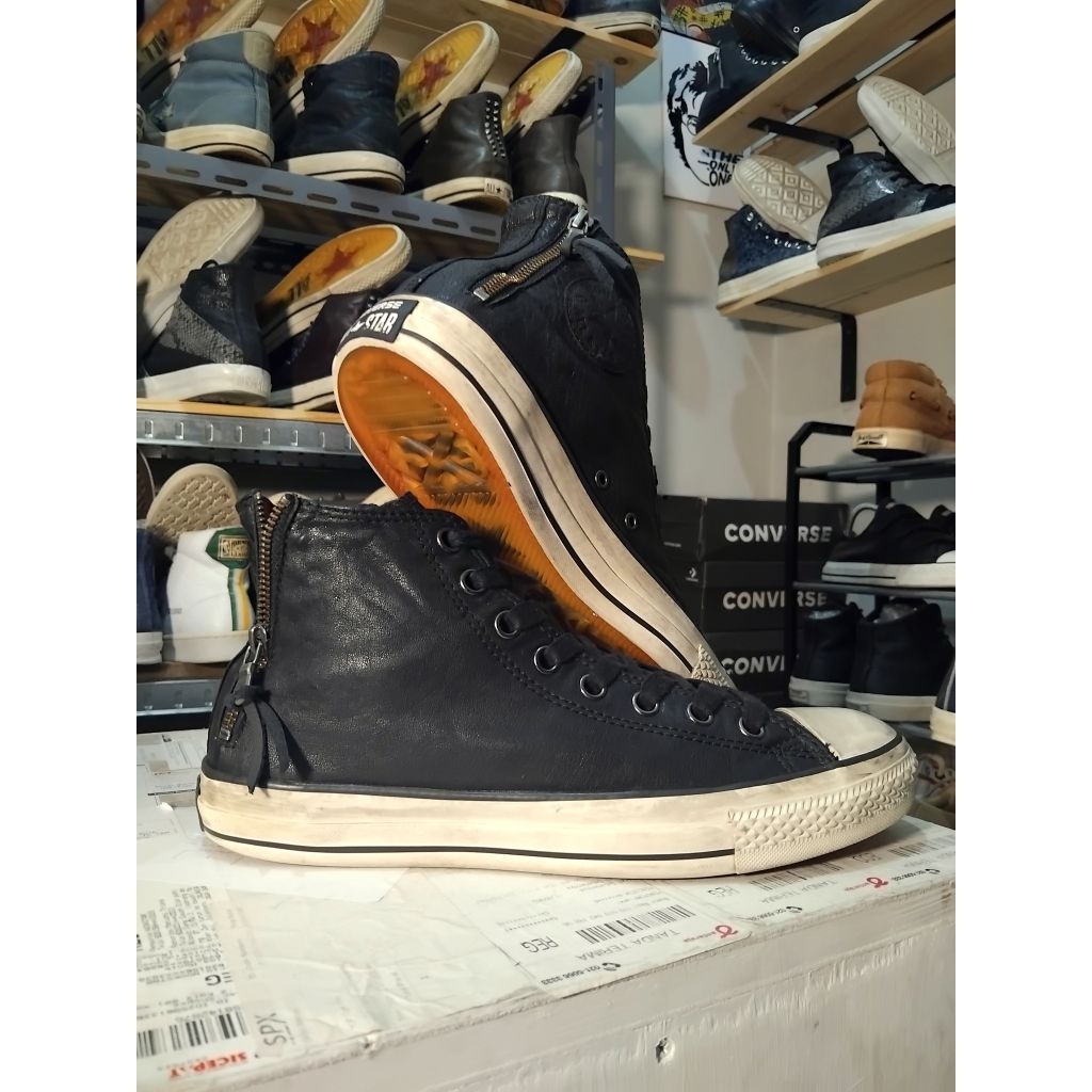 John varvatos x converse ctas leather heel zip