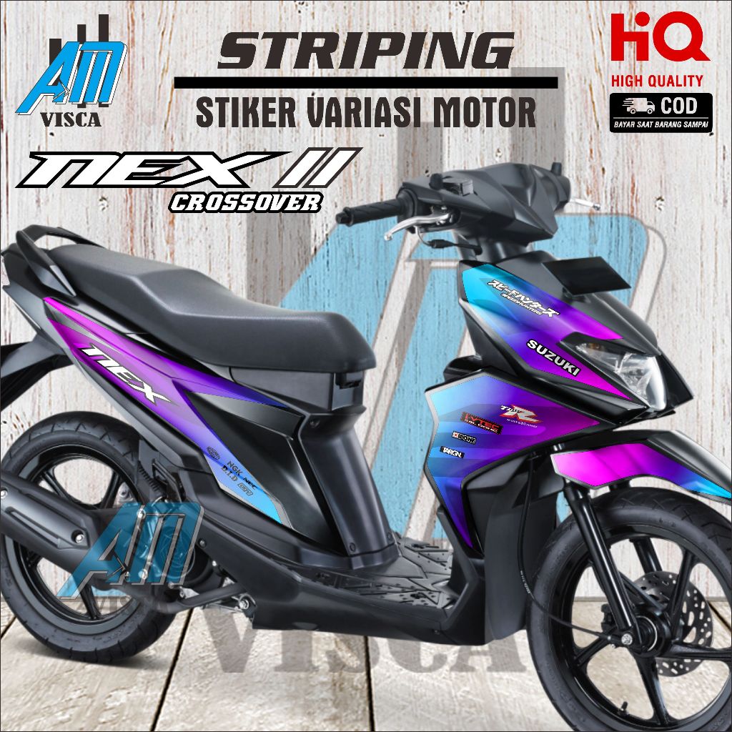 Stiker Striping Suzuki Nex 2 Stiker Variasi Motor Suzuki Nex 2 Desain Bunglon