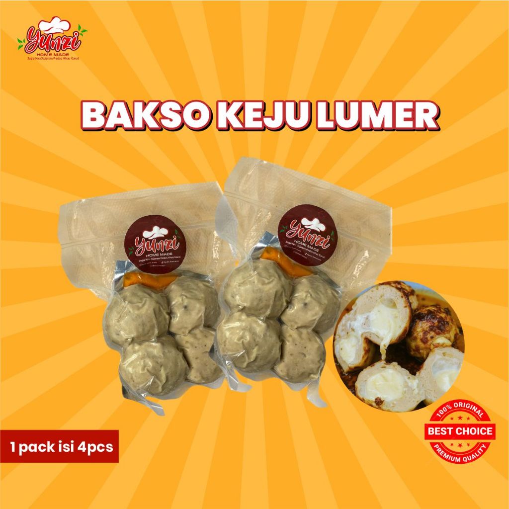 

Yunzi- Bakso Keju Lumer - Bakso Keju Moncrot- Bakso Keju Chili Oil - Bakso isi 4 butir
