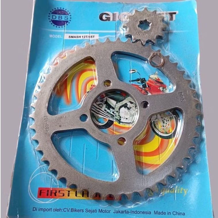 GEARSET GER GIR BELAKANG SUZUKI SMASH 12T/45T DLL