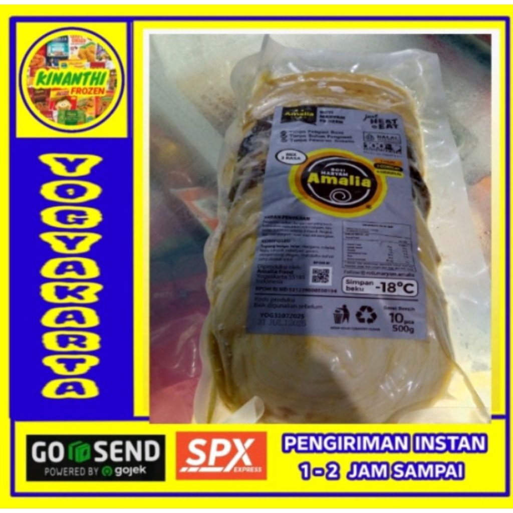 

Roti Maryam Amalia Mix ORI,keju,coklat isi 10,Jogja frozen