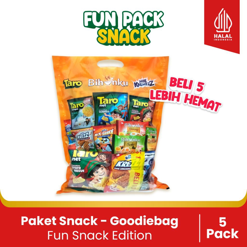 

Bundling!! 5 Paket Fun Snack Edition - Paket Hampers Anak - Free Kartu Ucapan