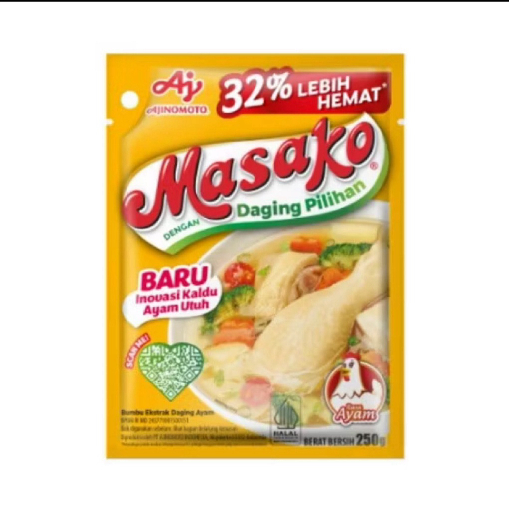 

Masako Kaldu Ayam 250g – Rasa Ayam Asli, Hemat & Lezat!