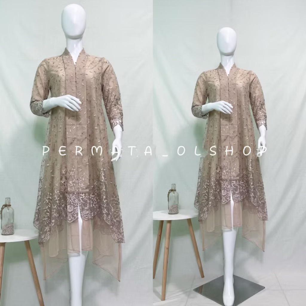 SR Kebaya / Kebaya Midi Dress Modern / Kebaya Dress Kondangan / Dress Bridesmaid / Dress Brukat Mode