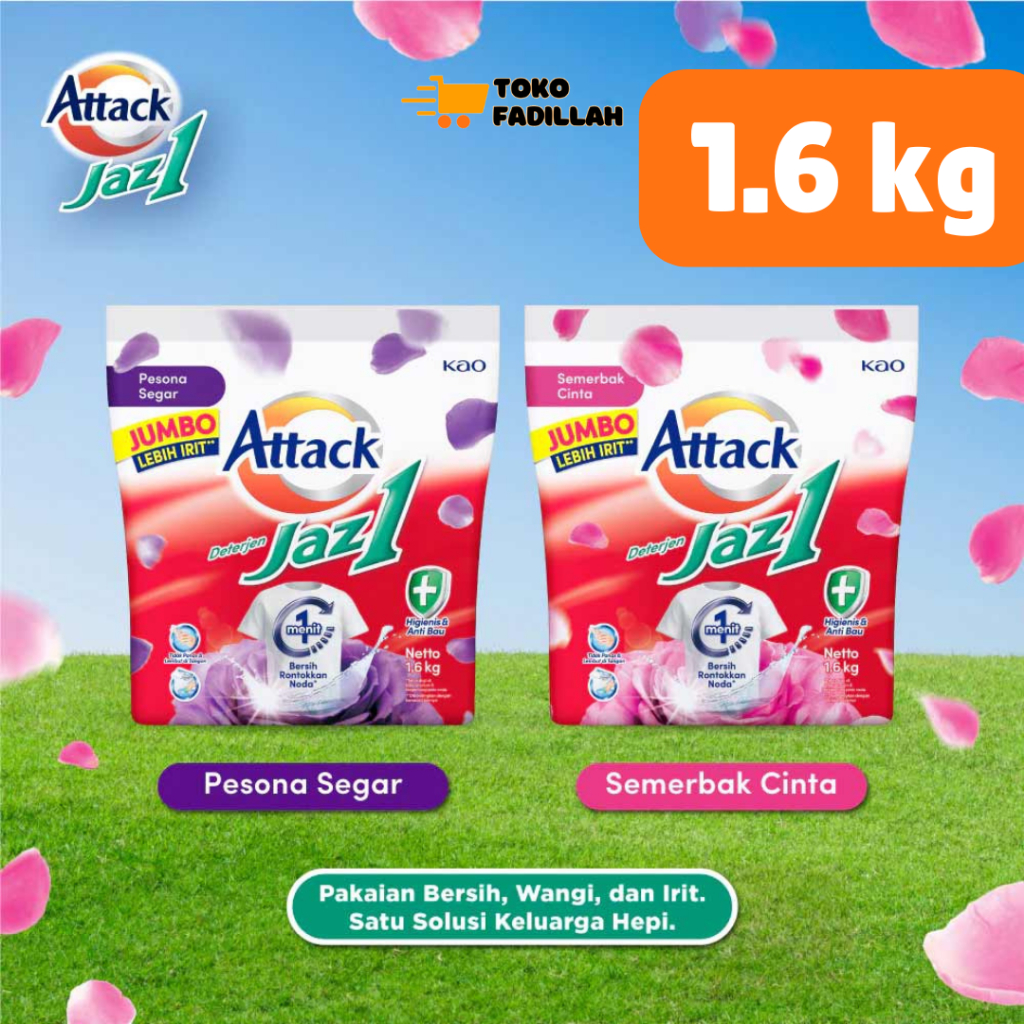 Attack Jaz1 + Softener Jumbo 1.4 KG (1400gr) Detergen Bubuk