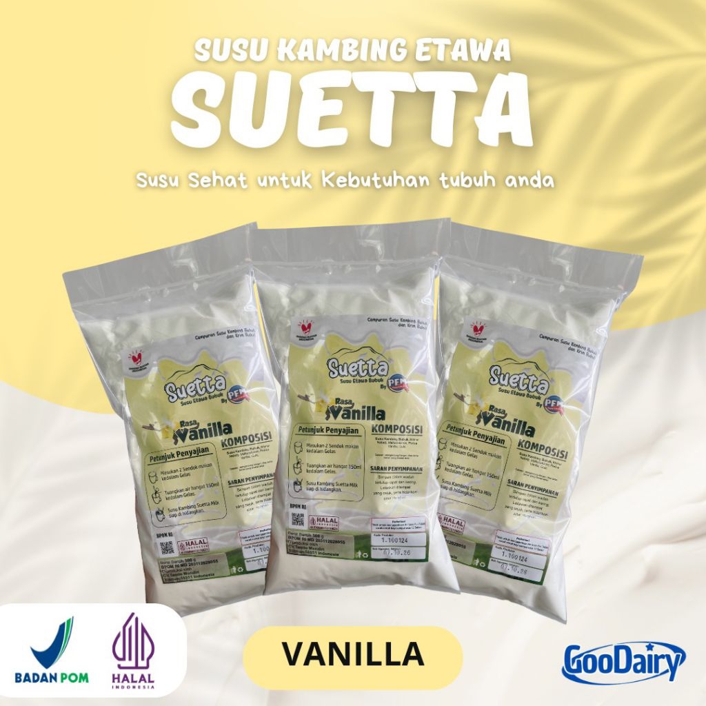 

Suetta varian rasa Vanila kemasan 500 gr