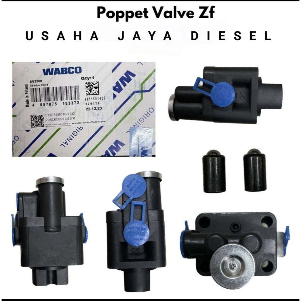 Valve Poppet Powershift ZF Gearbox Valve Hino Lohan FM260TI ZF 60382-02045 WABCO SV3368