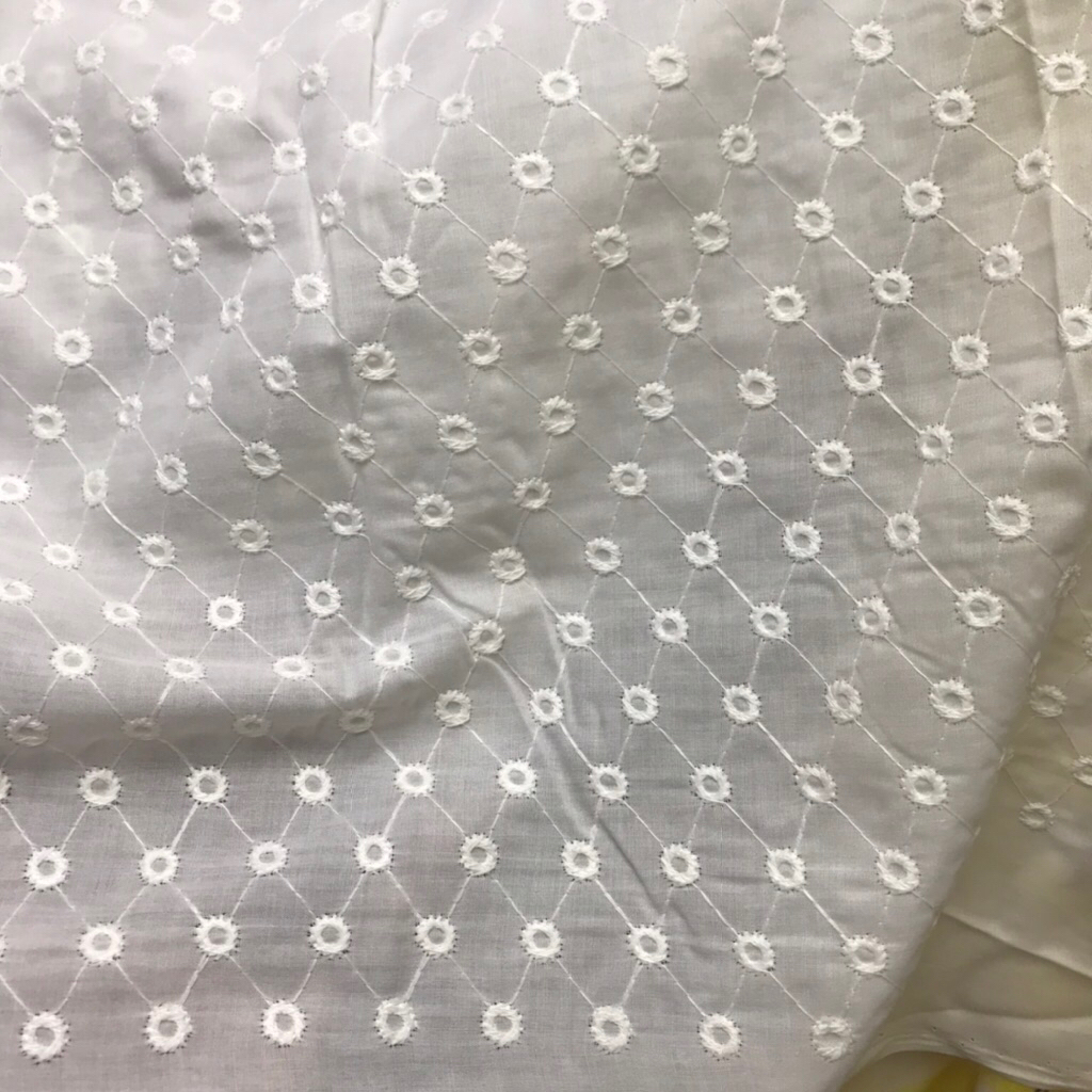 Bahan Katun Bordir | Kain Katun Bordir | Katun Bordir Premium | Kain Meteran Katun Bordir (Harga 0,5