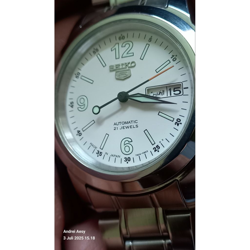 Seiko 5 Sport JDM SNKE57J1  Automatic white dial military