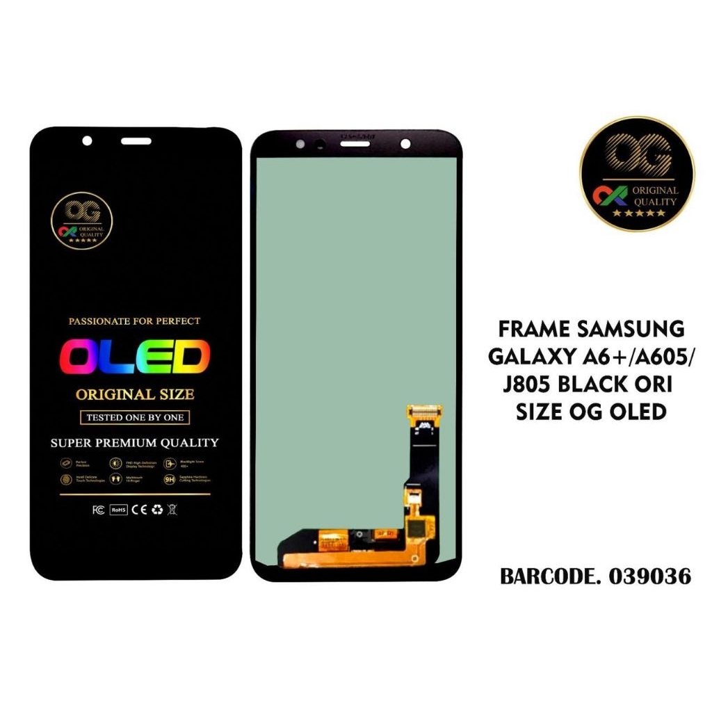 LCD SAMSUNG GALAXY A6 PLUS / J8 PLUS / A605 / J805  BLACK ORI OG OLED