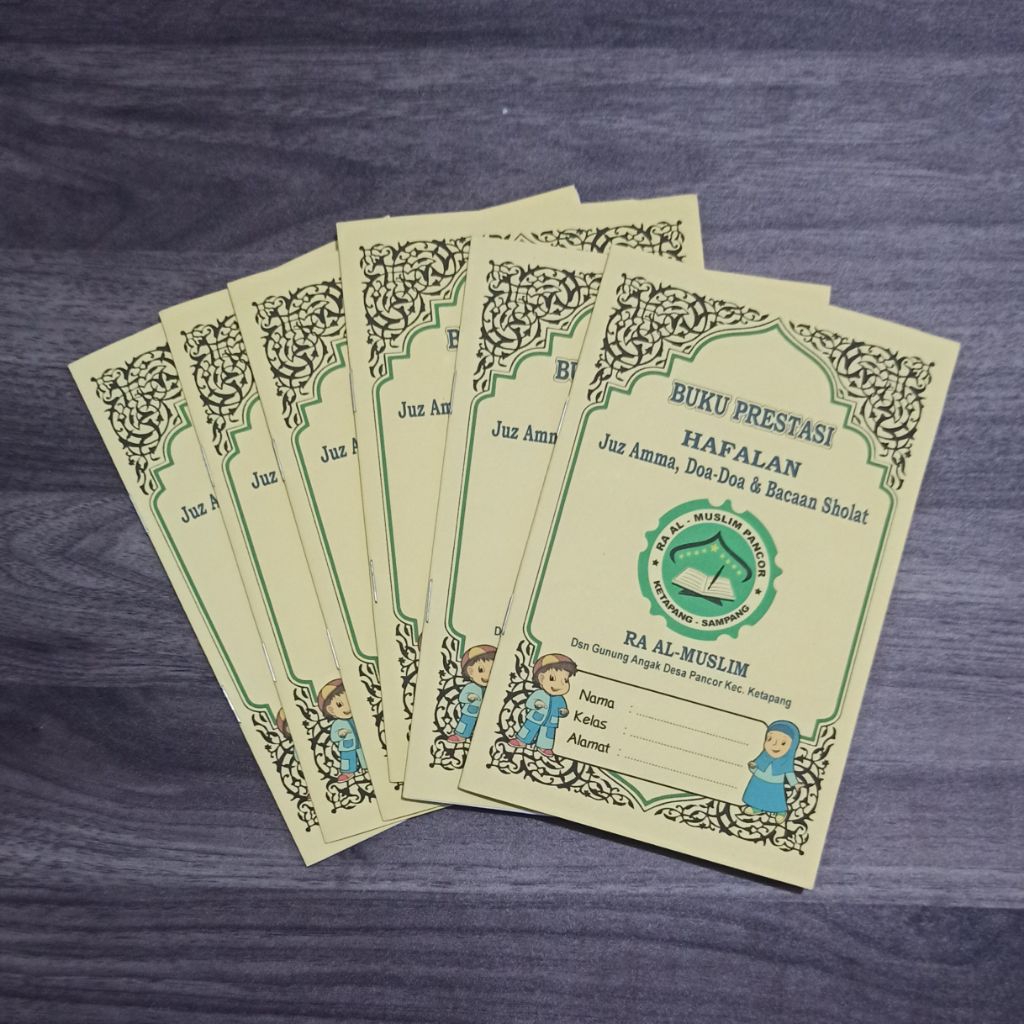 

Buku Prestasi Hafalan Uk 10x16cm - Desain Custom