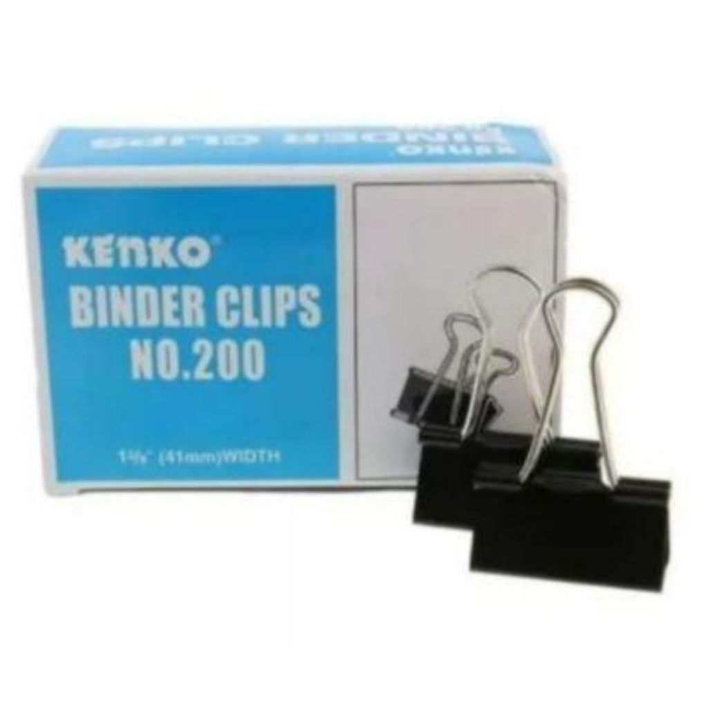 

binder klip kertas no.200 kenko /penjepit kertas 1 pak 12pcs