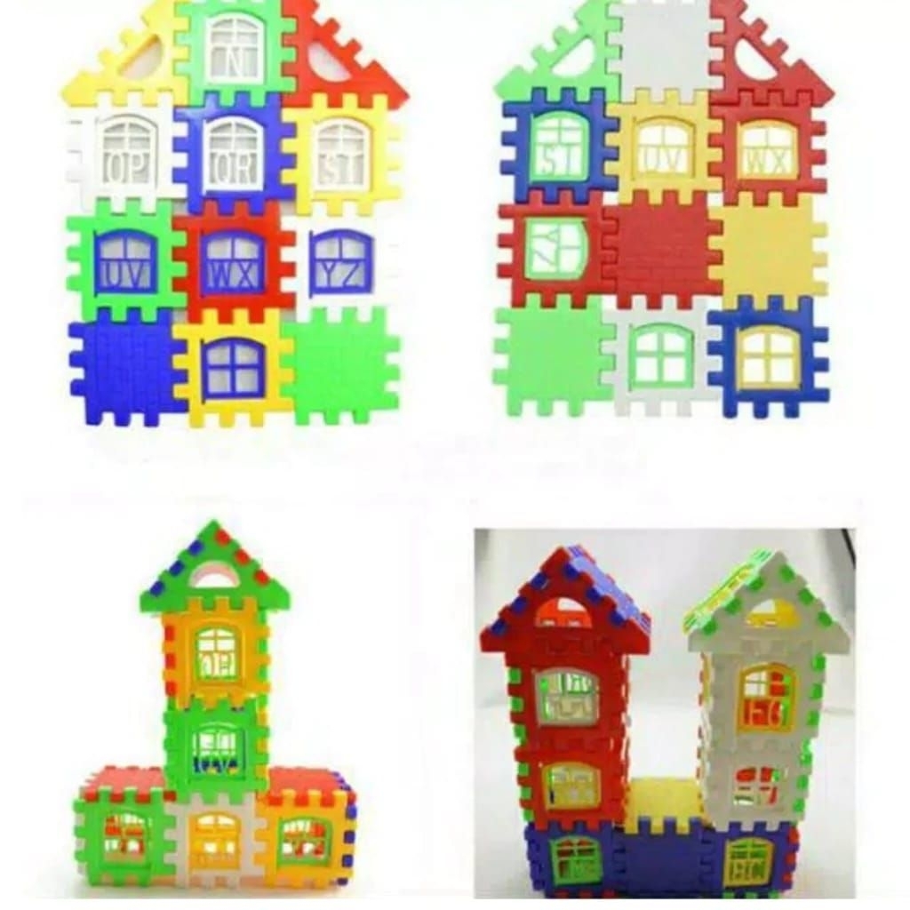 1057 mainan puzzle  kubus rumah  /mainan bongkar pasang rumah /puzzle kubus rumah