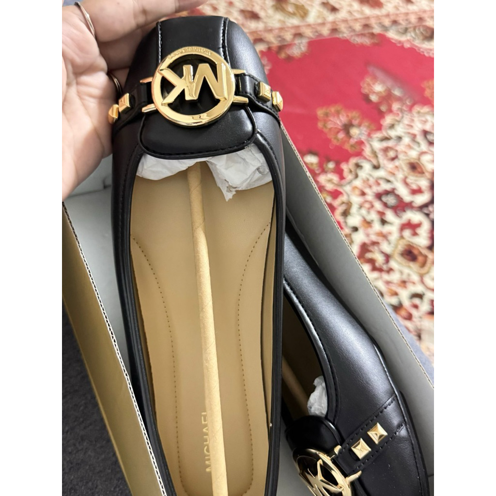 New Sepatu Michael Kors MK Fulton black original authentic shoes