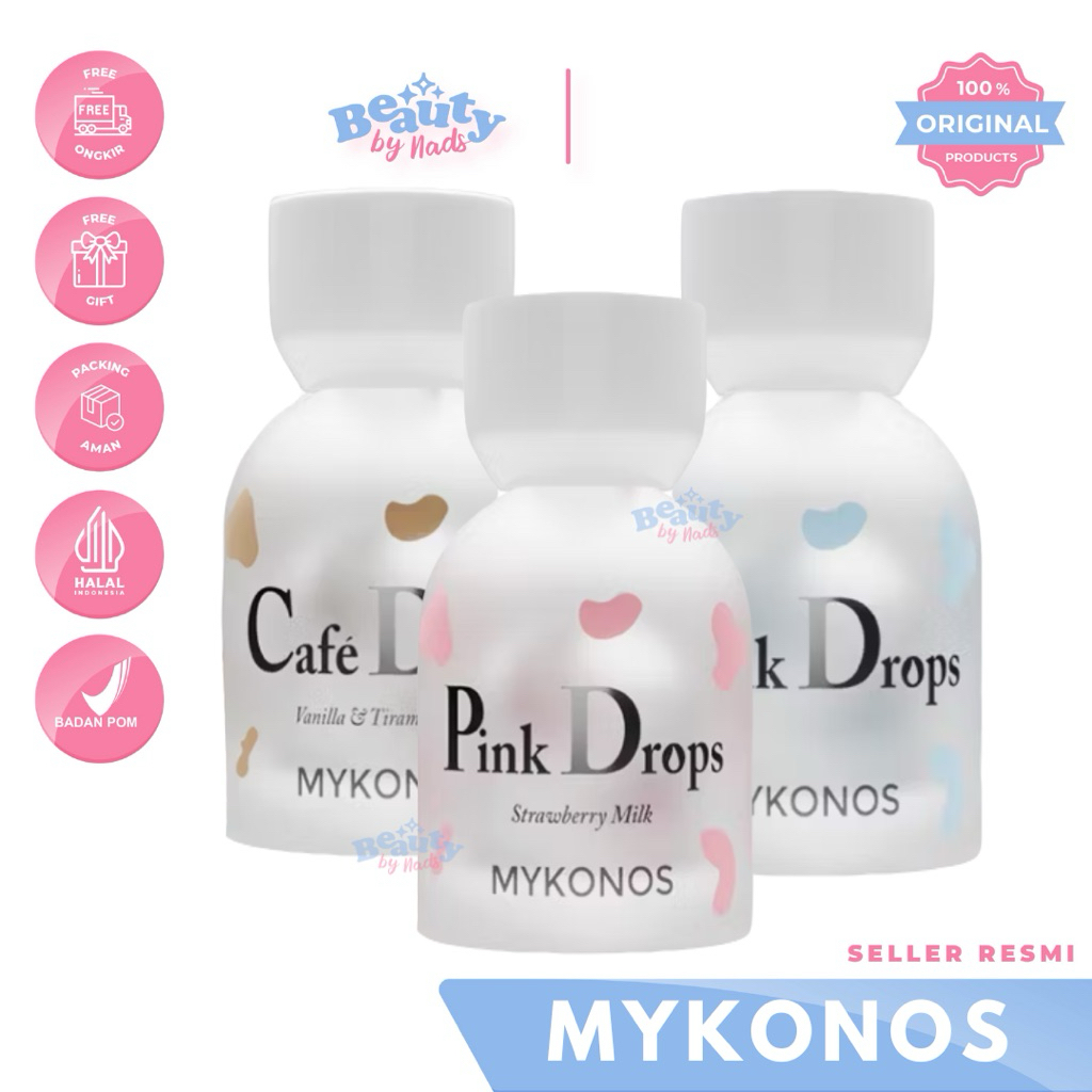 BEAUTYBY.NADS | MYKONOS EXTRAIT DE PARFUM PINK DROPS CAFE DROPS MILK DROPS STRAWBERRY MILK VANILLA &