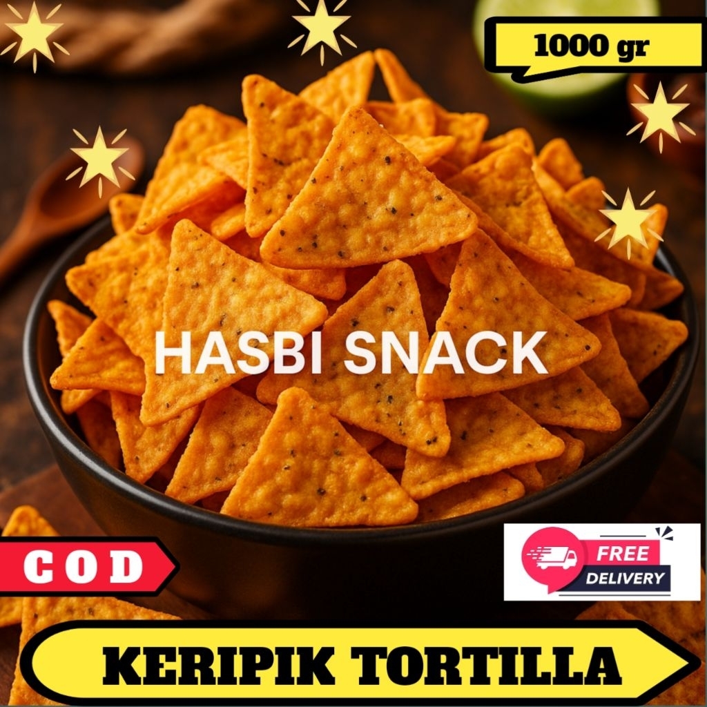 

[ NEW ] KERIPIK TORTILLA 1KG KILOAN TERMURAH COCOK BUAT COFEE BREAK MEETING
