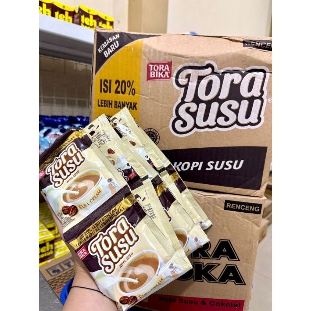 

KopiTora Bika Susu Full Cream 1 Dus / Karton isi 12 Renceng x 10 Pcs ( 120 Sachet ) 26gram HARGA PROMO + FREE BUBBLE WARP
