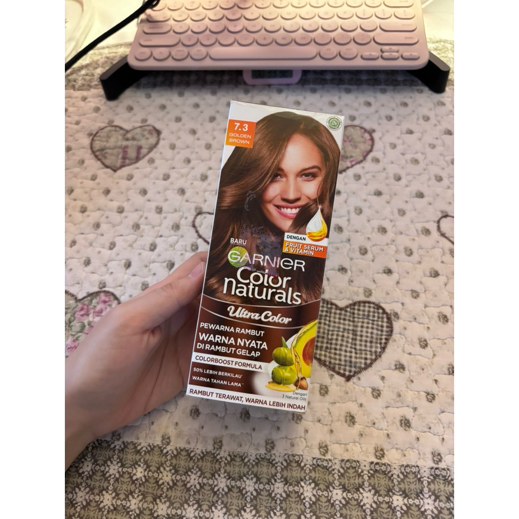 garnier colour natural ultra golden brown pewarna rambut