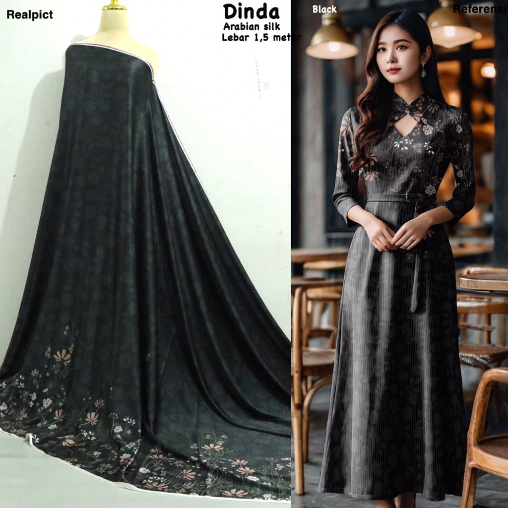 kain arabian silk motif terbaru bahan gamis atasan wanita couple baju pesta meteran murah