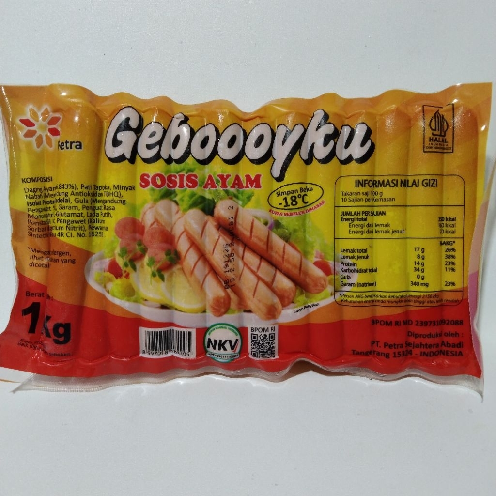 

GEBOOOYKU Sosis Ayam Mini isi 40 pcs 1kg