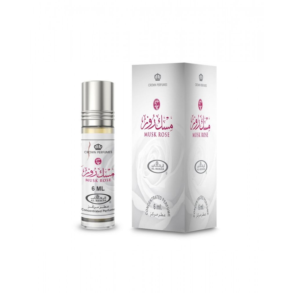 Parfum Al‑Rehab Musk Rose Roll‑On 6 ml – Unisex, Soapy Rose & Musk, Non‑Alkohol & Halal