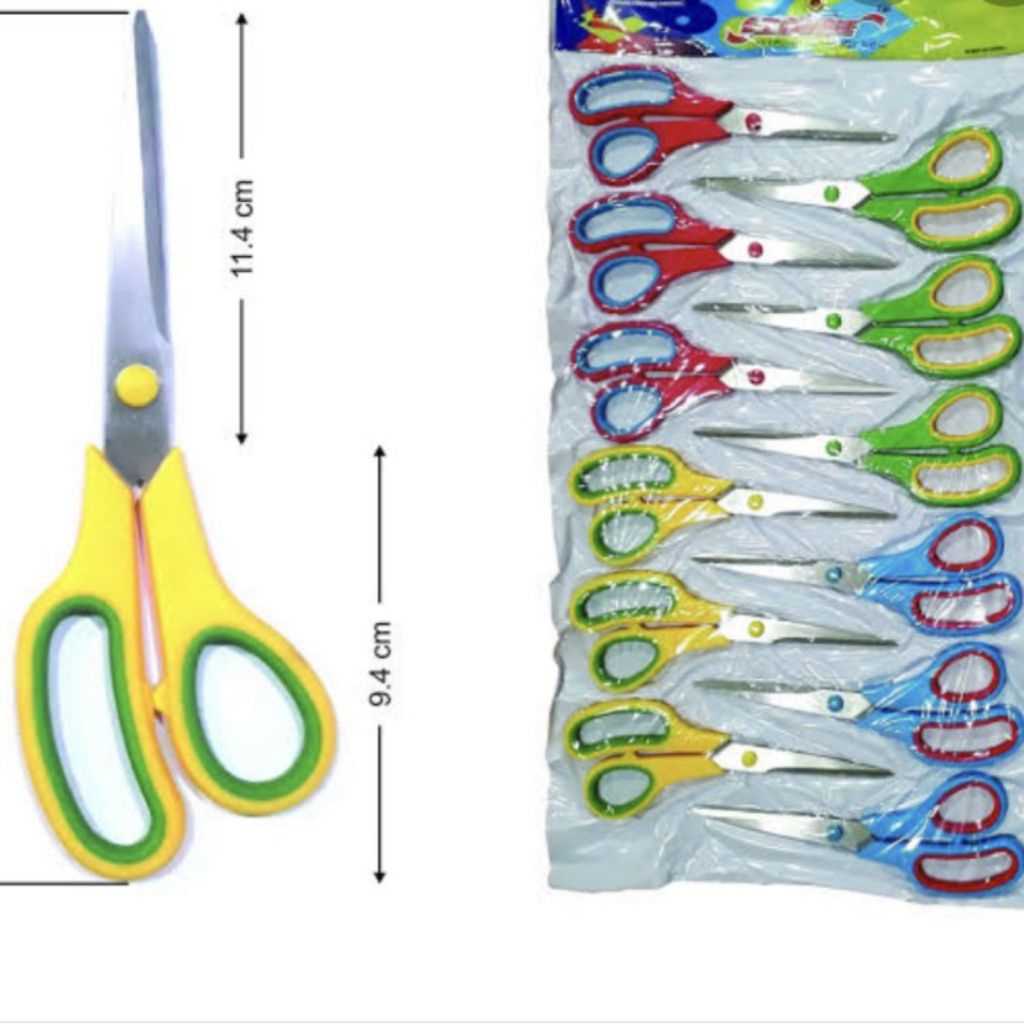 

GUNTING SEKOLAH BONUS SETIAP PEMBELIAN | GUNTING KANTOR WARNA-WARNI | GUNTING KERTAS ANAK & DEWASA 11.4 CM