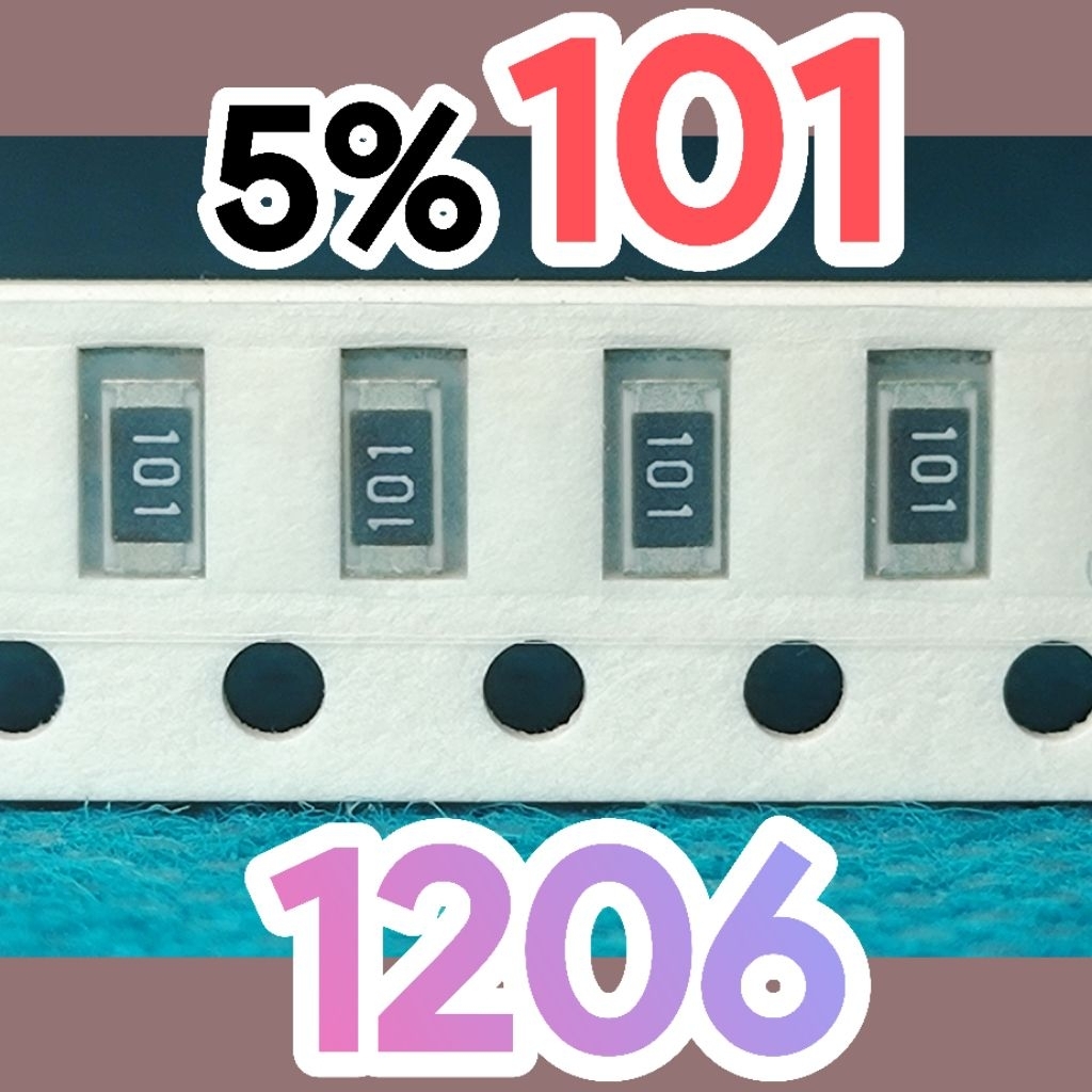 10pcs Chip resistor smd 101 100R 5% size 1206 3216 100 ohm 100ohm