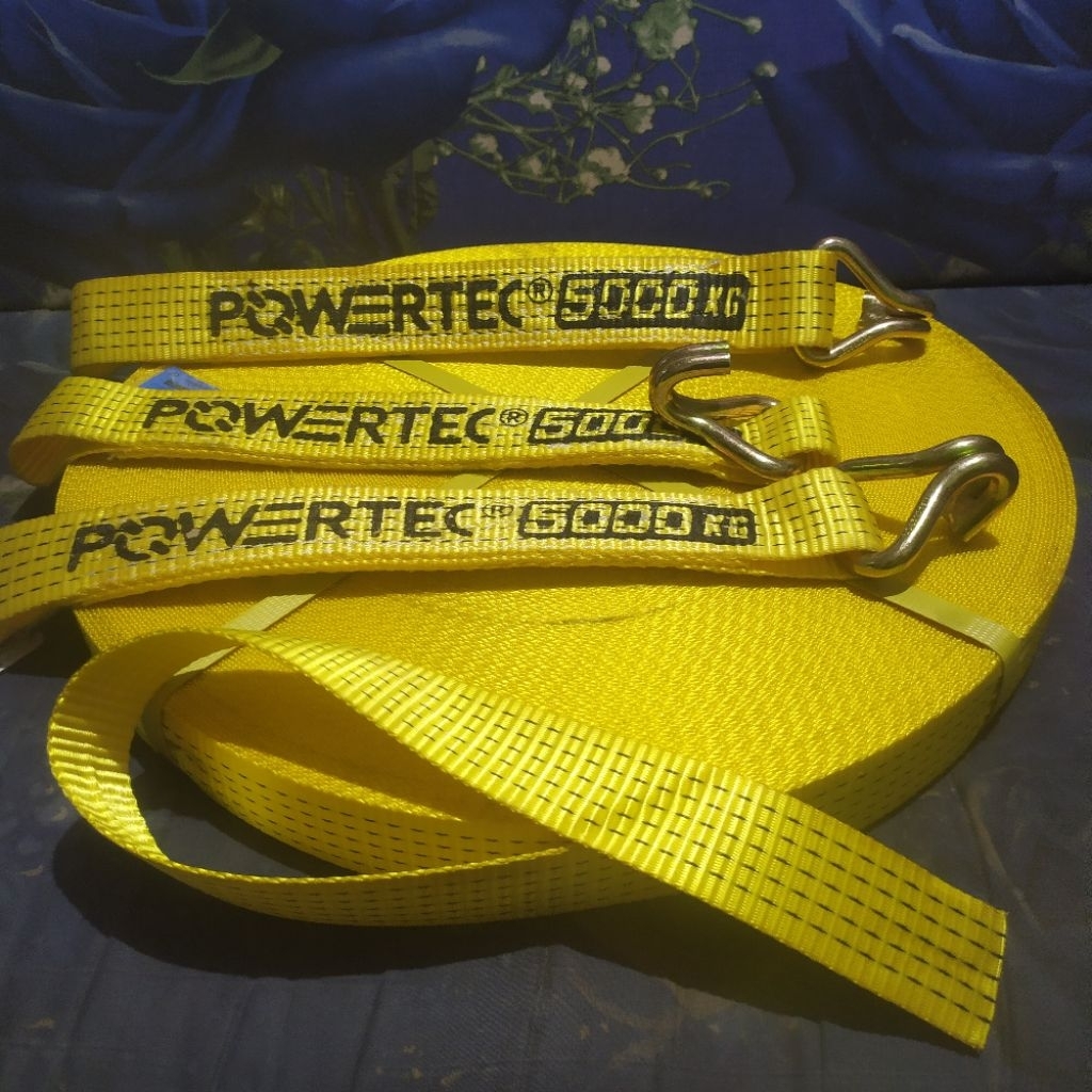 Tali Sabuk Belt 5cm x 5ton yellow Roll 100m