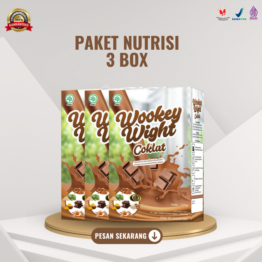 

[PAKET JUMBO 3 BOX] - Wookey Wight Coklat Susu Penambah Berat Badan