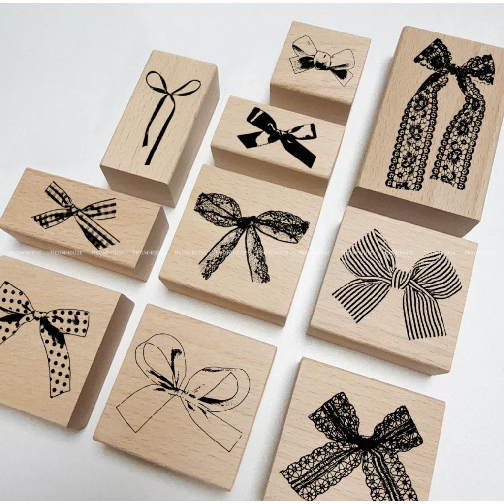 

Meow House Lace Bow Rubber Stamp Collection
