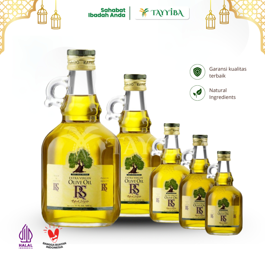 

Minyak Zaitun Rafael Salgado – Olive Oil Extra Virgin Murni Pure Original (40ml, 90ml, 175ml, 250ml, 500 ml)