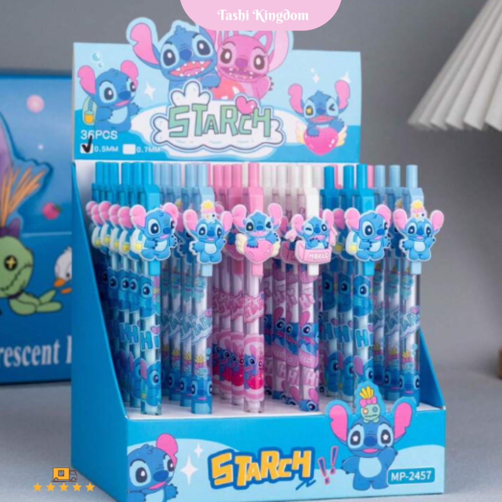

Pensil Stitch mekanik 0,5mm alat tulis stitch 1 seri 4 motif pensil cetekan cute loppy stitch pencil karakter