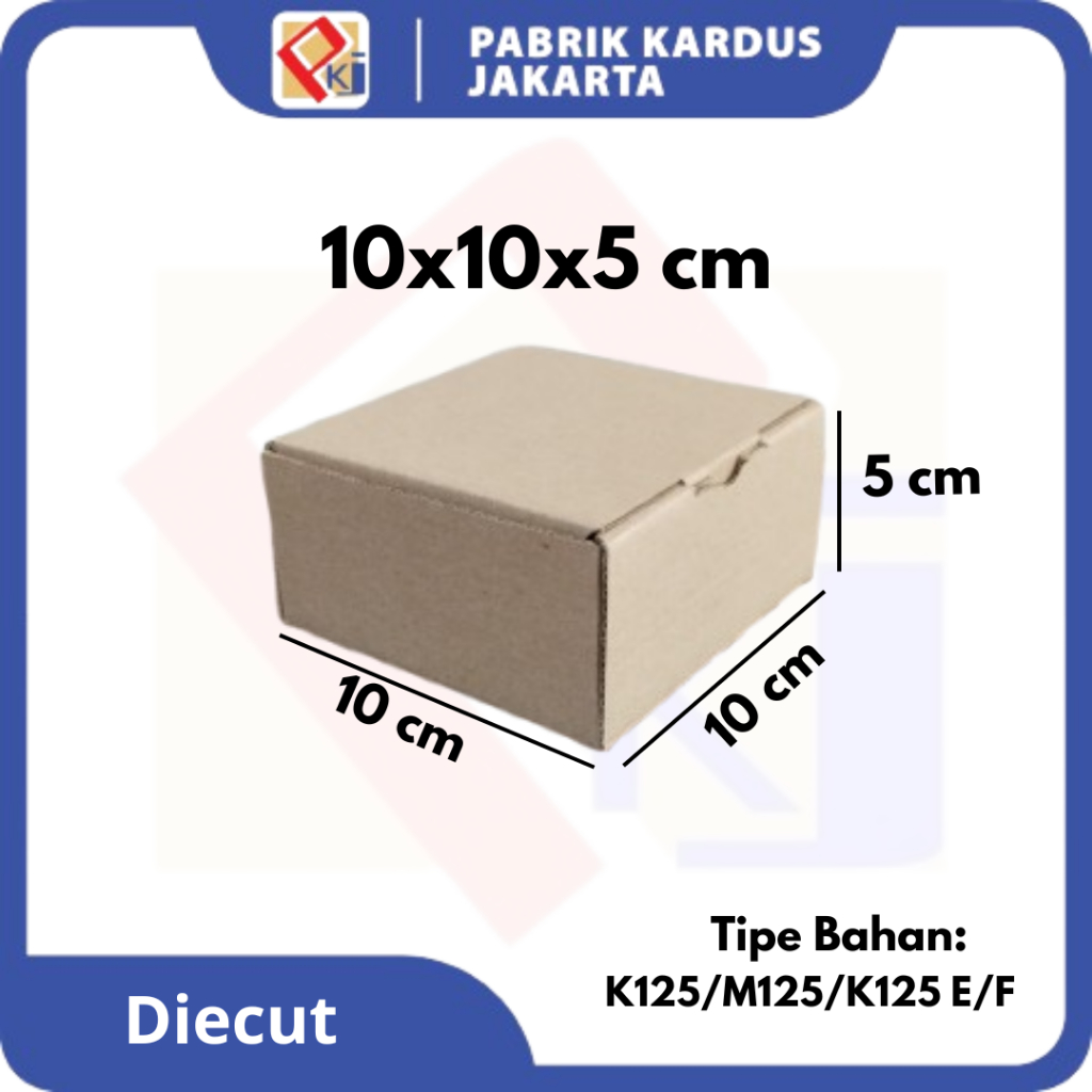 

Kardus Diecut / Diecut uk 10x10x5 cm / Kotak aksesoris / Box Jam Tangan / Dus Polos Murah