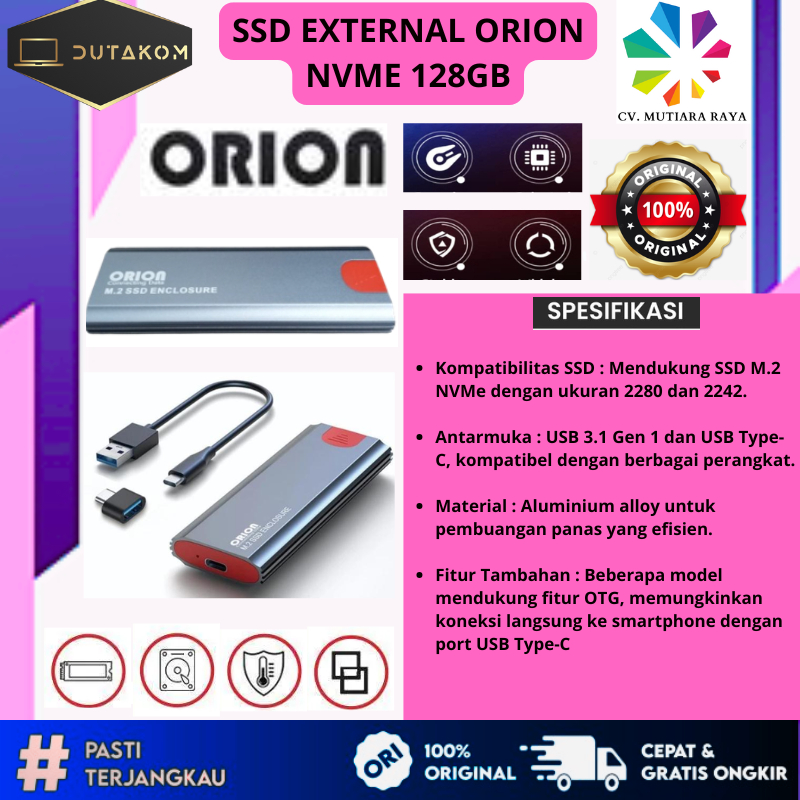 SSD EXTERNAL NVME ORION 128GB
