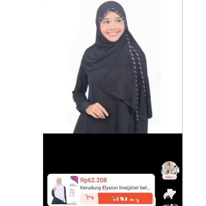 Jilbab ori Rabbani (bekas) preloved Elysion Line warna orange orens