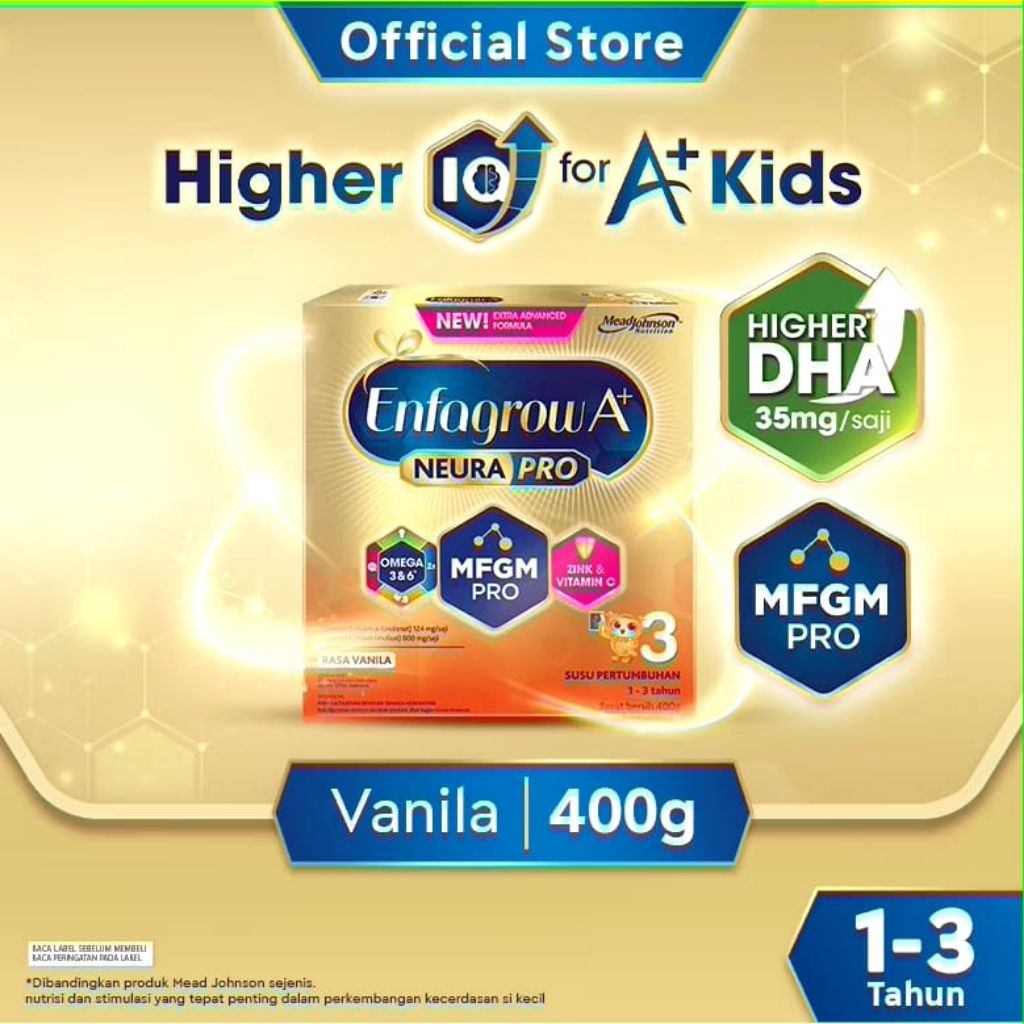 

Enfagrow A+3 vanilla 400g exp Desember 2025