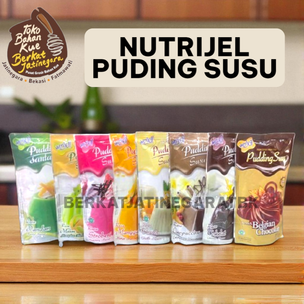 

PUDDING SUSU COKLAT STRAWBERRY VANILLA CAPPUCINO MANGGA NUTRIJELL /LSN ( 12 PCS )