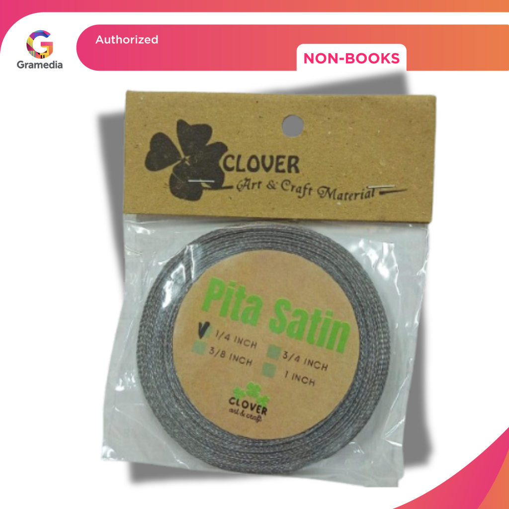 

Gramedia Manado-Clover Pita Satin 1/4 Abu-Abu Gelap