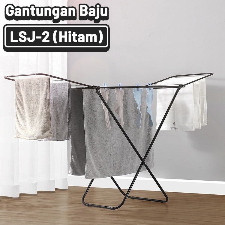 Jemuran Pakaian - Tempat Jemuran Pakaian Stainless - Gantungan Jemuran Baju - Jemuran Baju Lipat