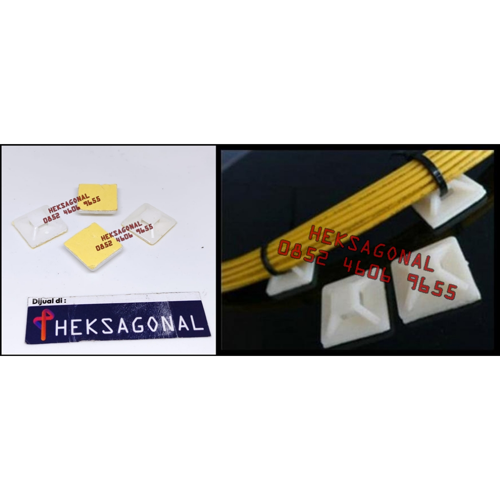 

Auto Fastener Clip 20 x 20mm White Zip Ties Cable Wire Removable Self