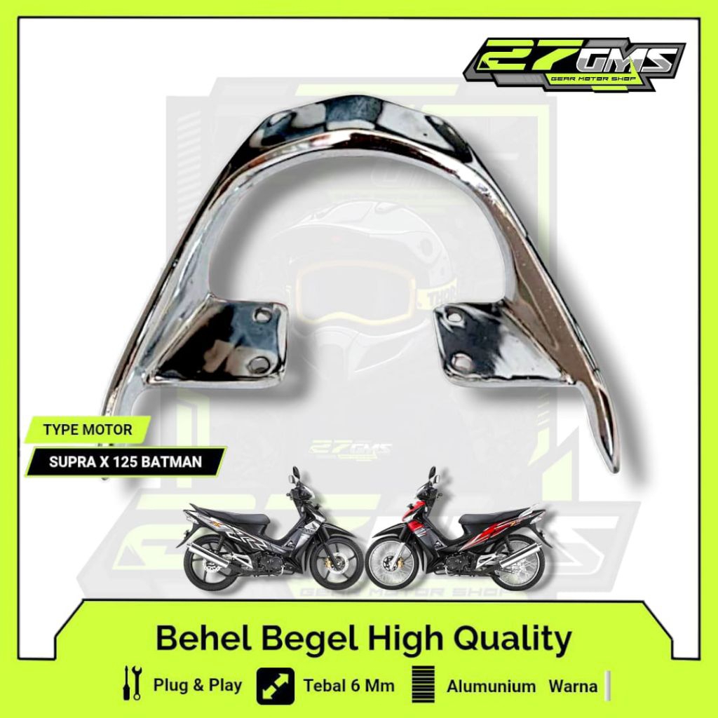 Behel Supra x 125 Chrome Behel Supra X 125 Batman Silver Chrome