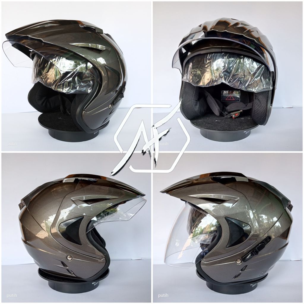 [JP] Helm Ink Double Visor Model jp8 - Helem Pria Wanita Sni Keren Murah Half Face