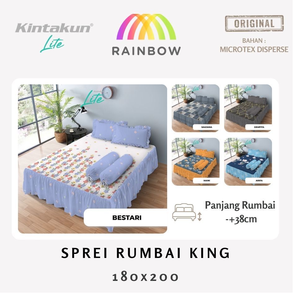 Kintakun Lite - Sprei RUMBAI King (180x200) OFFICIAL Terlaris pilihan
