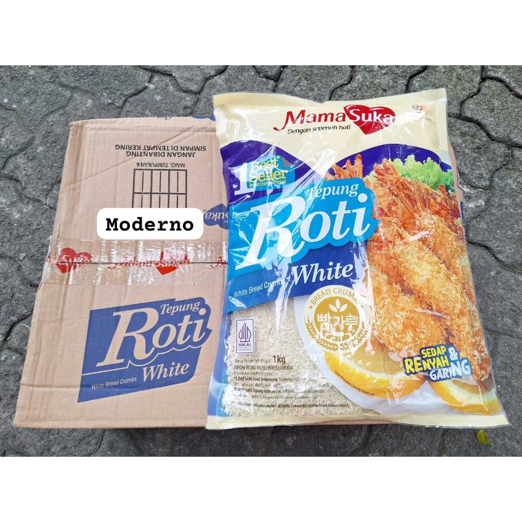 

Mamasuka Tepung roti white 1 kg - Perkarton isi 6