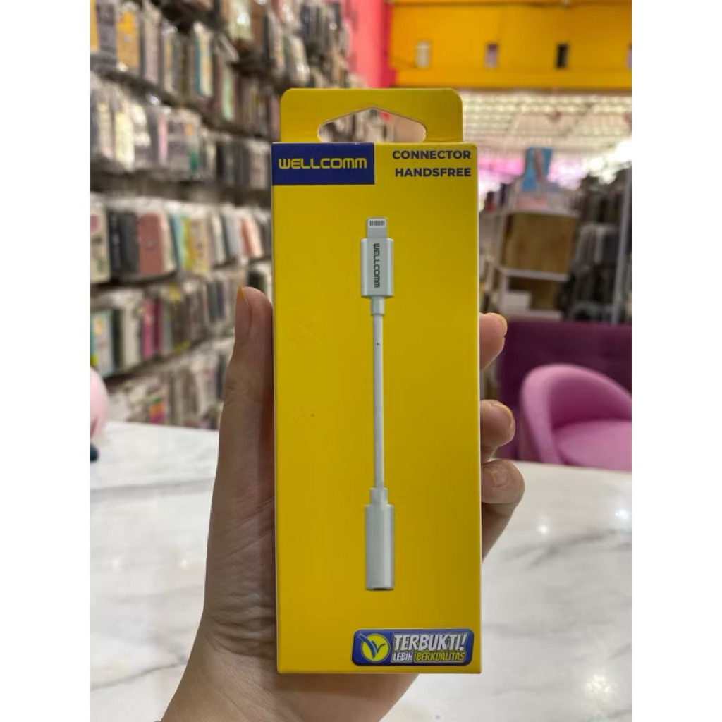 [ Lightning ] Jack Audio Kabel Sambungan Connector Handsfree to Jack 3.5mm Wellcomm