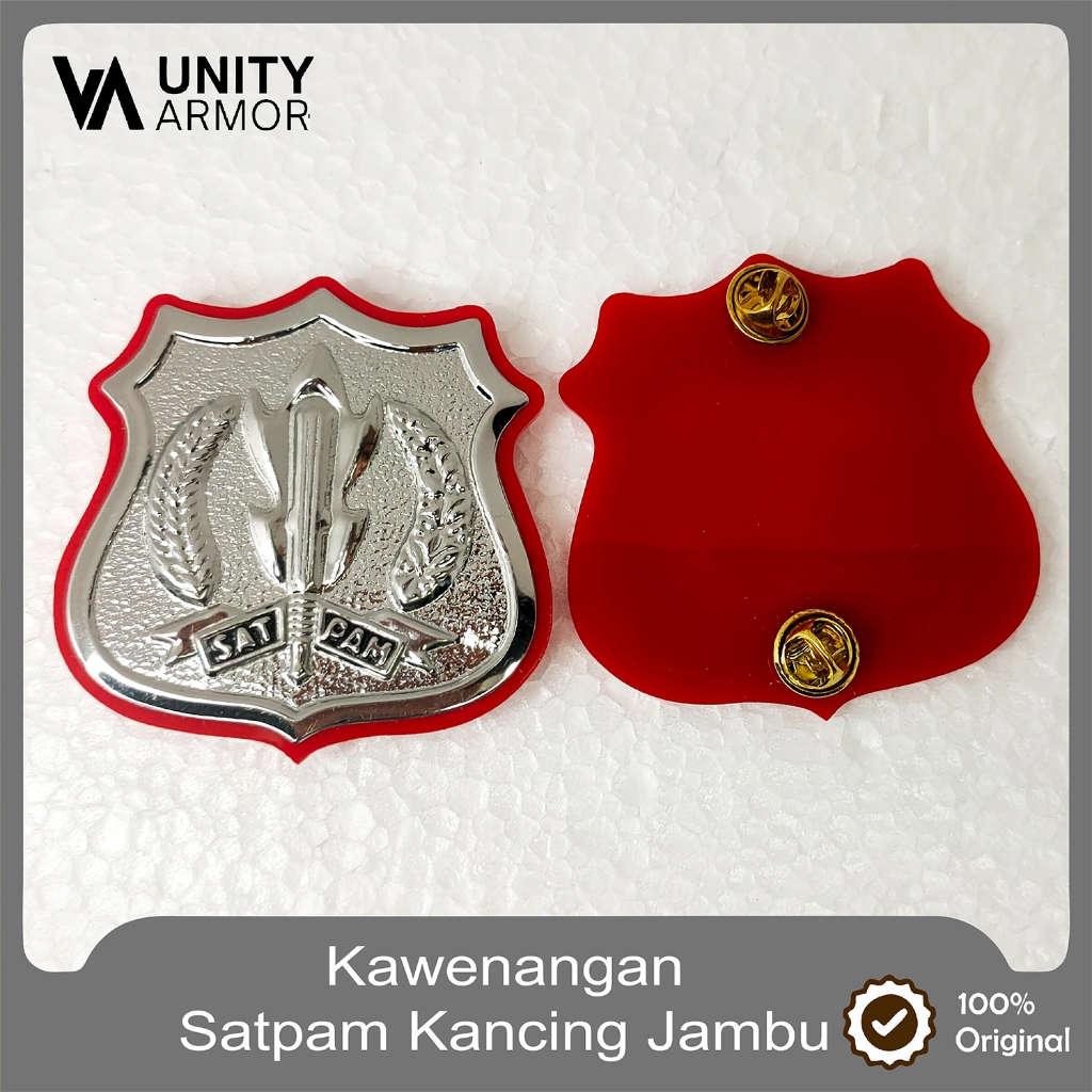 Pin Kewenangan Magnet Akrilik Satpam Security Lencana Satpam