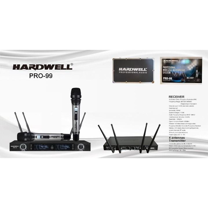Mic Wireless Handle Original Hardwell Pro 99 Mic Wireless Hardwell Pro99 free Koper