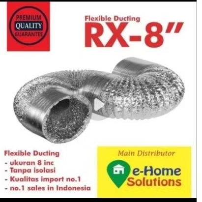 Flexible ducting 8 inch panjang 3 meter / Flexible duct 8 inch