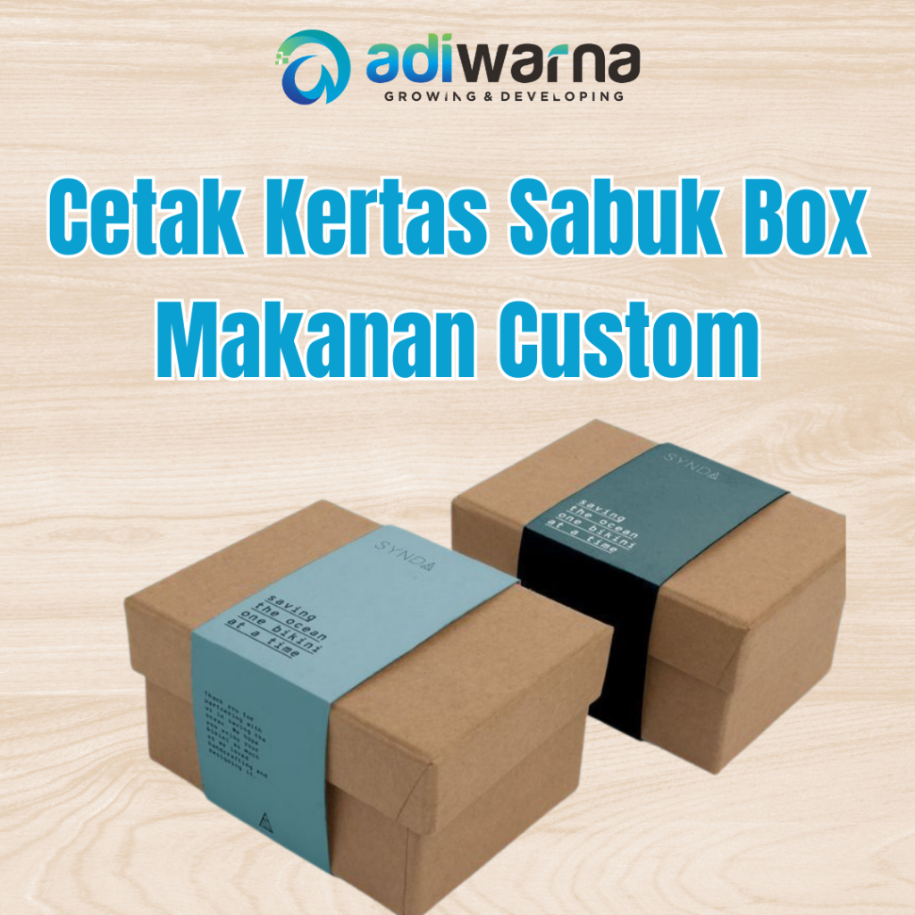 

Cetak Sleeve Kemasan Custom | Kertas Sabuk Box Makanan | Label Toples Kue | Paper Sleeve Branding